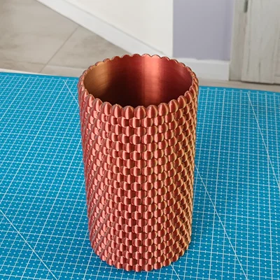Bình hoa 3D họa tiết vảy cá trang trí độc đáo