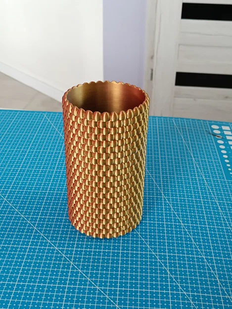 Bình hoa 3D họa tiết vảy cá trang trí độc đáo - Image 2