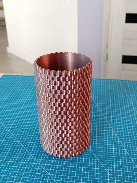 Bình hoa 3D họa tiết vảy cá trang trí độc đáo - Image 3