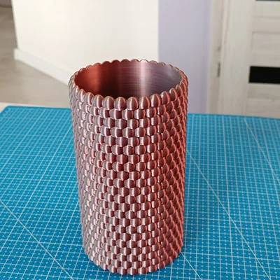 Bình hoa 3D họa tiết vảy cá trang trí độc đáo