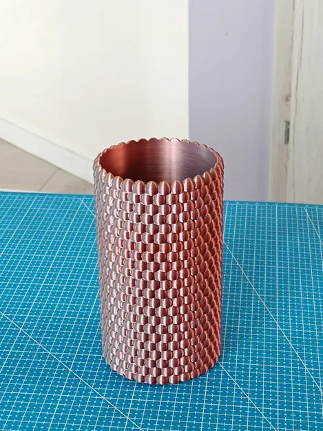 Bình hoa 3D họa tiết vảy cá trang trí độc đáo - Image 4