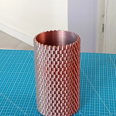 Bình hoa 3D họa tiết vảy cá trang trí độc đáo