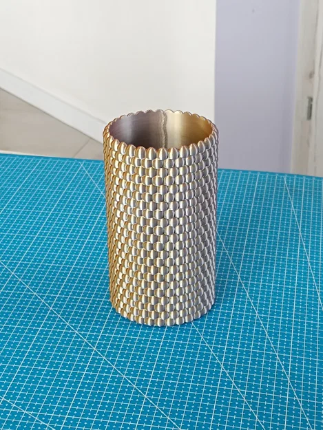 Bình hoa 3D họa tiết vảy cá trang trí độc đáo - Image 5