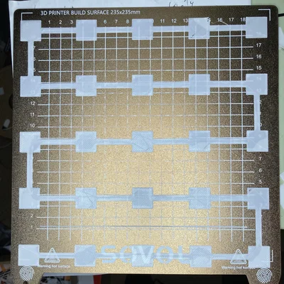 Mẫu Test Mesh Bed Leveling Z - 25 Điểm