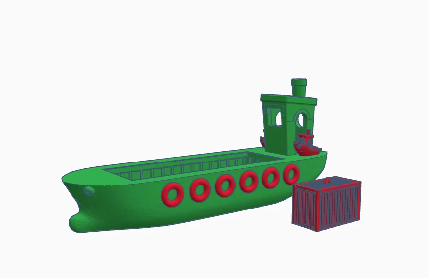 Mô hình tàu chở container bCOS-Benchy in 3D độc đáo - Image 1