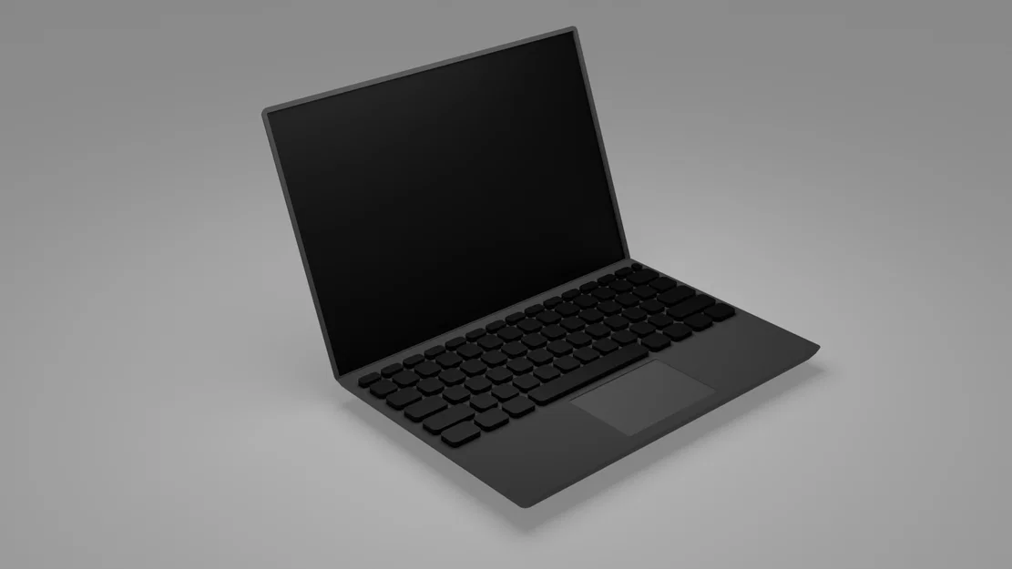 Mô hình Laptop 3D thiết kế hiện đại, sắc nét cho in 3D - Image 1