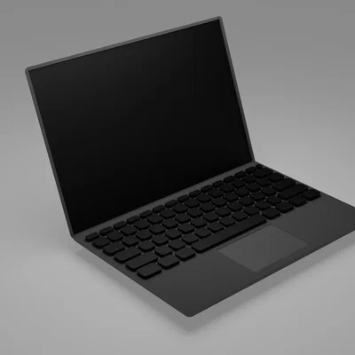 Mô hình Laptop 3D thiết kế hiện đại, sắc nét cho in 3D
