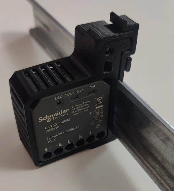 Ngàm gắn DIN rail cho module công tắc & dimmer Schneider Wiser - Image 5