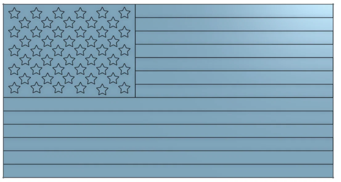Mô hình nam châm cờ Mỹ (American Flag Magnet) in 3D cực đẹp - Image 2