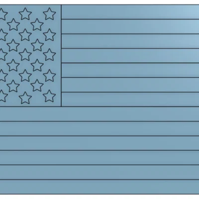 Mô hình nam châm cờ Mỹ (American Flag Magnet) in 3D cực đẹp