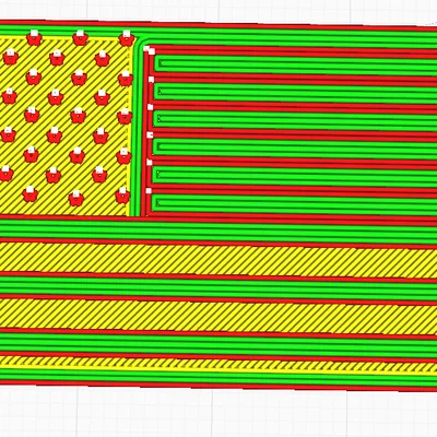 Mô hình nam châm cờ Mỹ (American Flag Magnet) in 3D cực đẹp