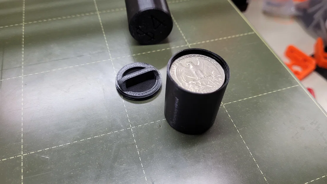 Hộp ống trụ đựng xu Quarter (Canister for Quarters) - Image 1