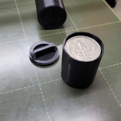 Hộp ống trụ đựng xu Quarter (Canister for Quarters)