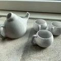 Ấm trà xịt nước kèm ly (Water spraying Teapot with cups) - Thumbnail 2