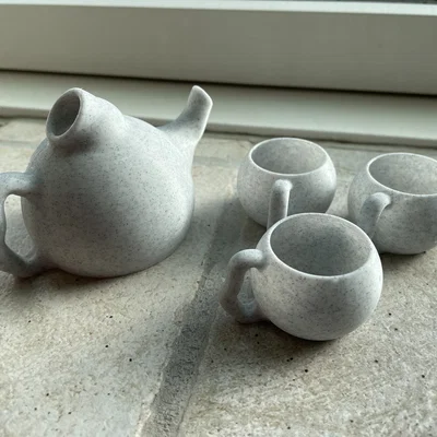 Ấm trà xịt nước kèm ly (Water spraying Teapot with cups)