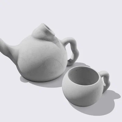 Ấm trà xịt nước kèm ly (Water spraying Teapot with cups)