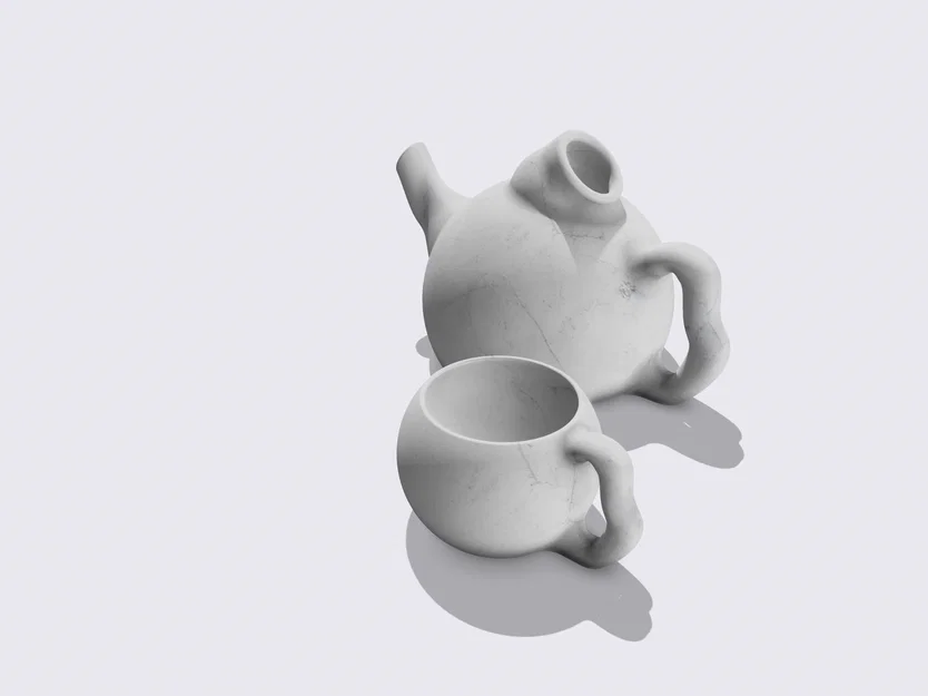 Ấm trà xịt nước kèm ly (Water spraying Teapot with cups) - Image 4
