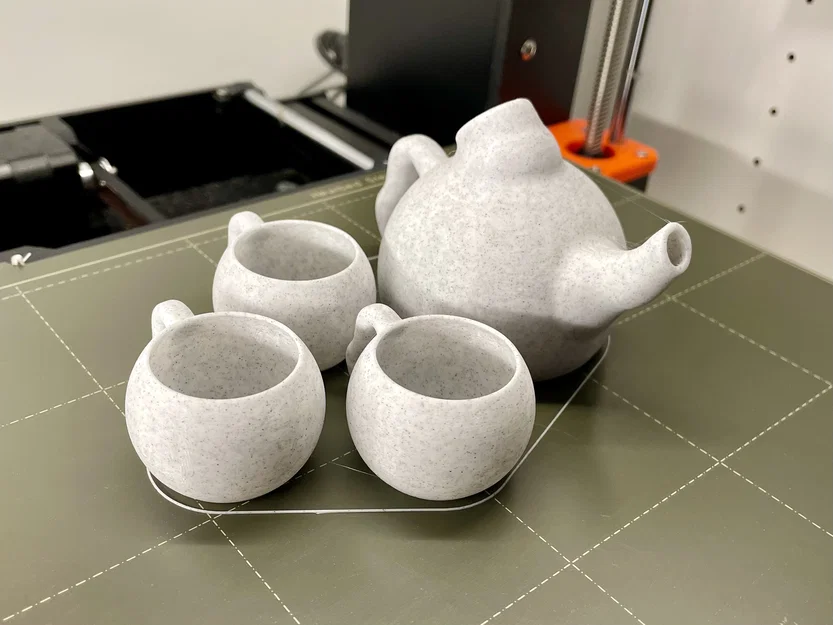 Ấm trà xịt nước kèm ly (Water spraying Teapot with cups) - Image 7