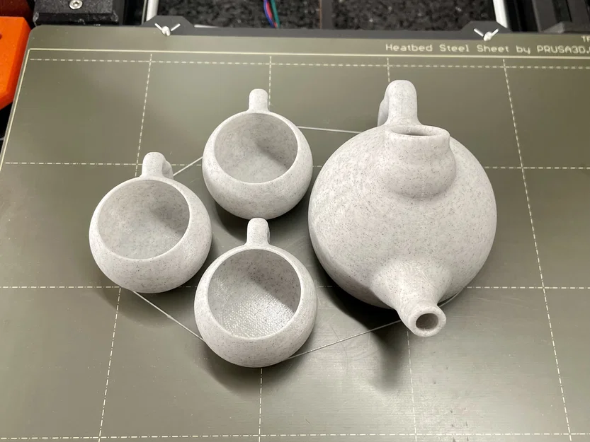 Ấm trà xịt nước kèm ly (Water spraying Teapot with cups) - Image 8