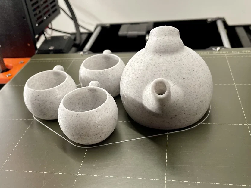 Ấm trà xịt nước kèm ly (Water spraying Teapot with cups) - Image 9