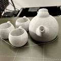 Ấm trà xịt nước kèm ly (Water spraying Teapot with cups) - Thumbnail 9