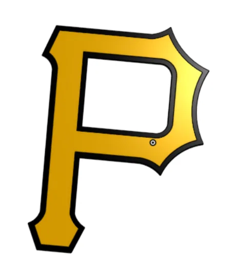 Mô hình in 3D logo chữ P của đội bóng Pittsburgh Pirates - Image 1