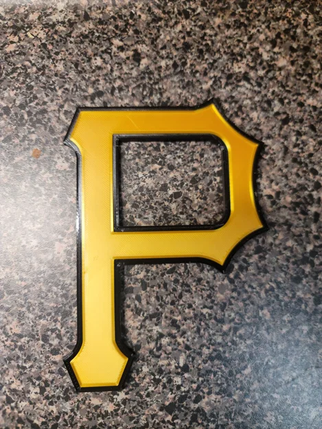 Mô hình in 3D logo chữ P của đội bóng Pittsburgh Pirates - Image 2
