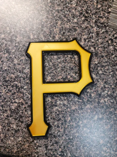 Mô hình in 3D logo chữ P của đội bóng Pittsburgh Pirates - Image 3