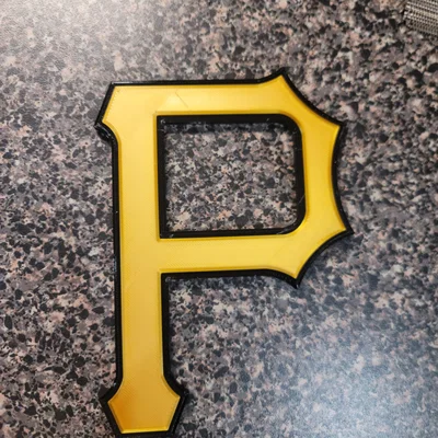Mô hình in 3D logo chữ P của đội bóng Pittsburgh Pirates