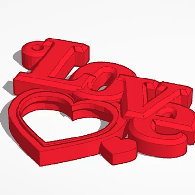 Móc khóa khung ảnh Love - Món quà Valentine 3D ấn tượng
