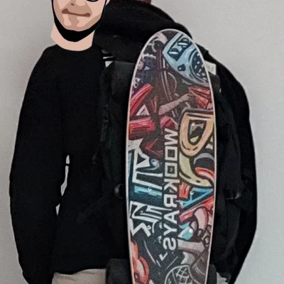 Móc treo balo để mang skateboard
