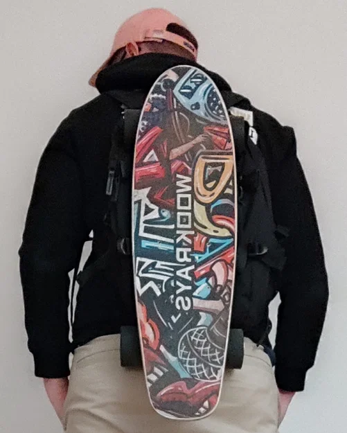 Móc treo balo để mang skateboard - Image 4