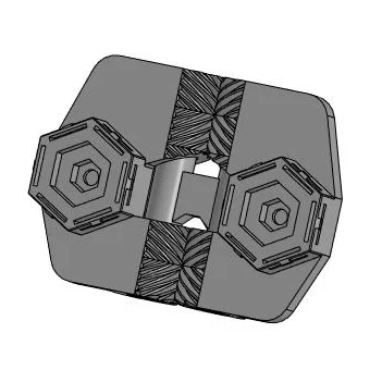 Khớp nối bản lề Honeycomb Wall (Loop Connector) in 3D