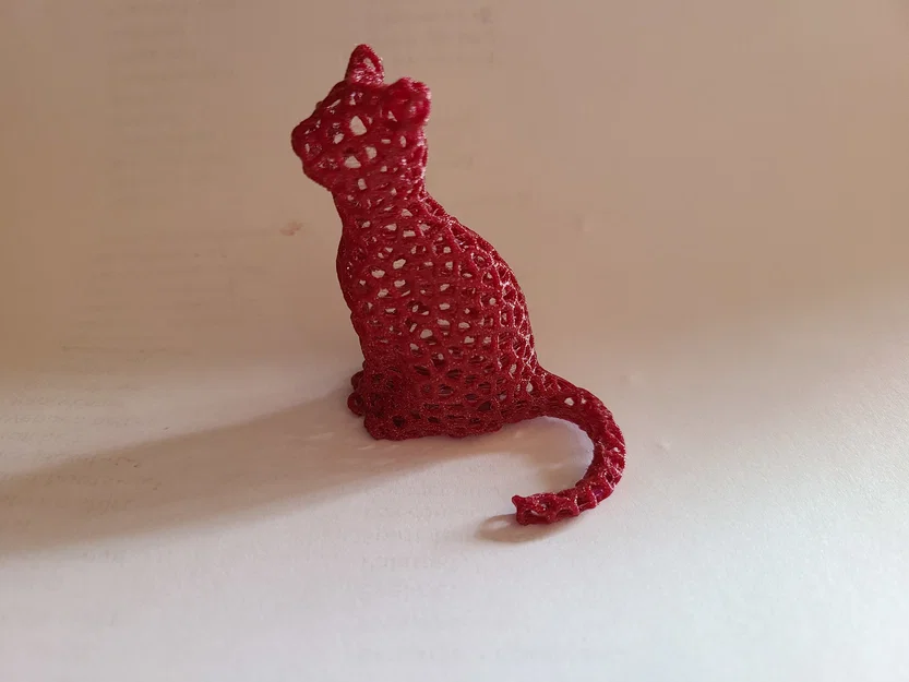 Mô hình mèo Voronoi đáng yêu - Phụ kiện trang trí in 3D độc đáo - Image 1