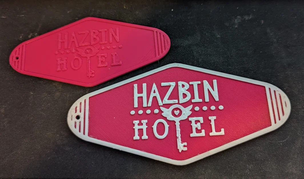 Móc khóa Hazbin Hotel - Thiết kế Motel cổ điển in 3D đẹp mắt - Image 1