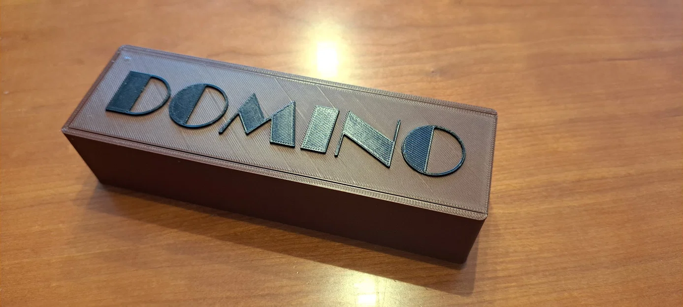 Bộ cờ Domino cổ điển in 3D kèm hộp đựng sang trọng - Image 3