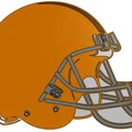 Mô hình logo mũ bảo hiểm Cleveland Browns NFL 3D - Thumbnail 1