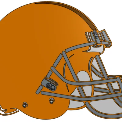 Mô hình logo mũ bảo hiểm Cleveland Browns NFL 3D