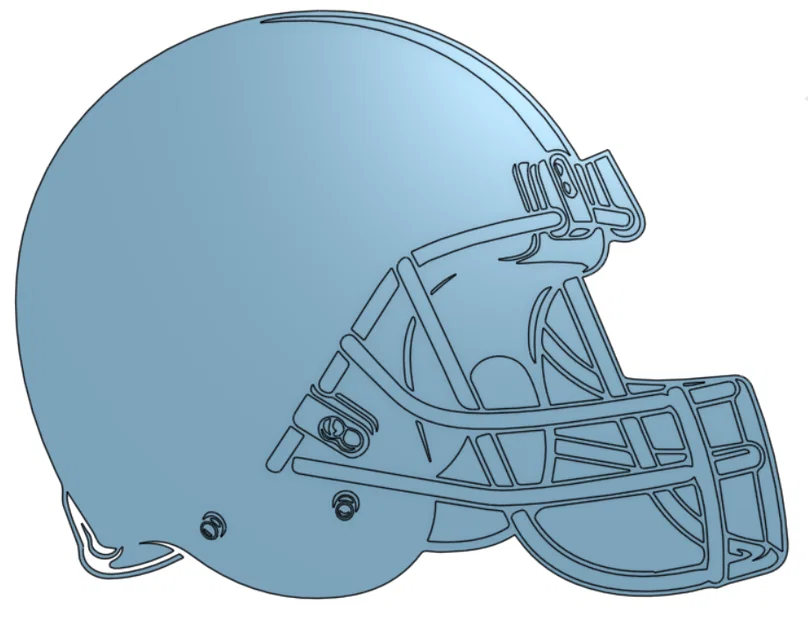 Mô hình logo mũ bảo hiểm Cleveland Browns NFL 3D - Image 2