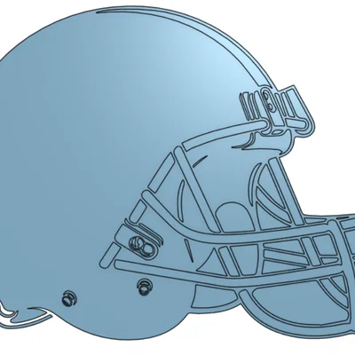 Mô hình logo mũ bảo hiểm Cleveland Browns NFL 3D