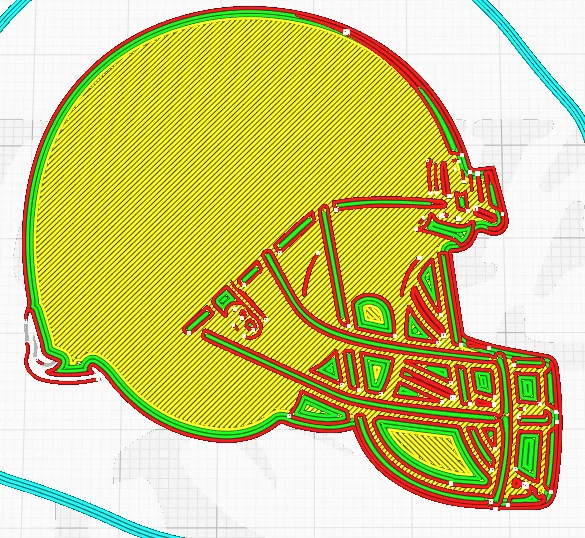 Mô hình logo mũ bảo hiểm Cleveland Browns NFL 3D - Image 3