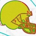 Mô hình logo mũ bảo hiểm Cleveland Browns NFL 3D - Thumbnail 3