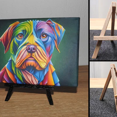 Giá đỡ tranh mini (Mini Easel) in 3D vân gỗ decor độc đáo