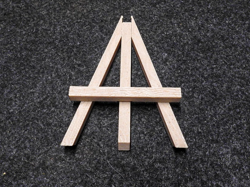 Giá đỡ tranh mini (Mini Easel) in 3D vân gỗ decor độc đáo - Image 4