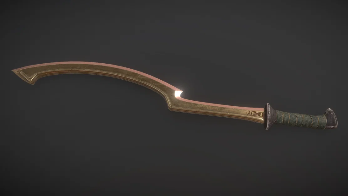 Khopesh Ai Cập (Egyptian Khopesh) – mẫu kiếm 3D tỉ lệ ~63cm - Image 1