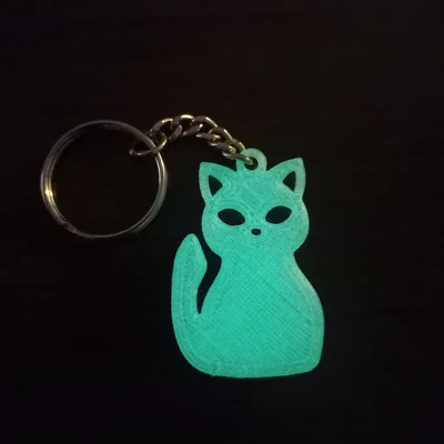 Móc khóa mèo dạ quang tự in 3D cực xinh