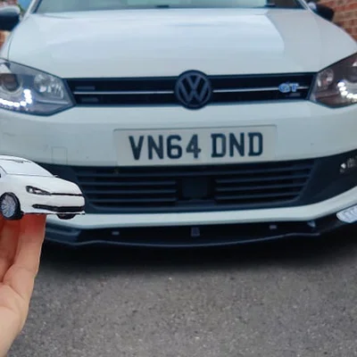 VW Polo Blue GT – mẫu 3D hạ gầm, thêm splitter & diffuser