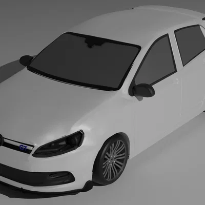 VW Polo Blue GT – mẫu 3D hạ gầm, thêm splitter & diffuser
