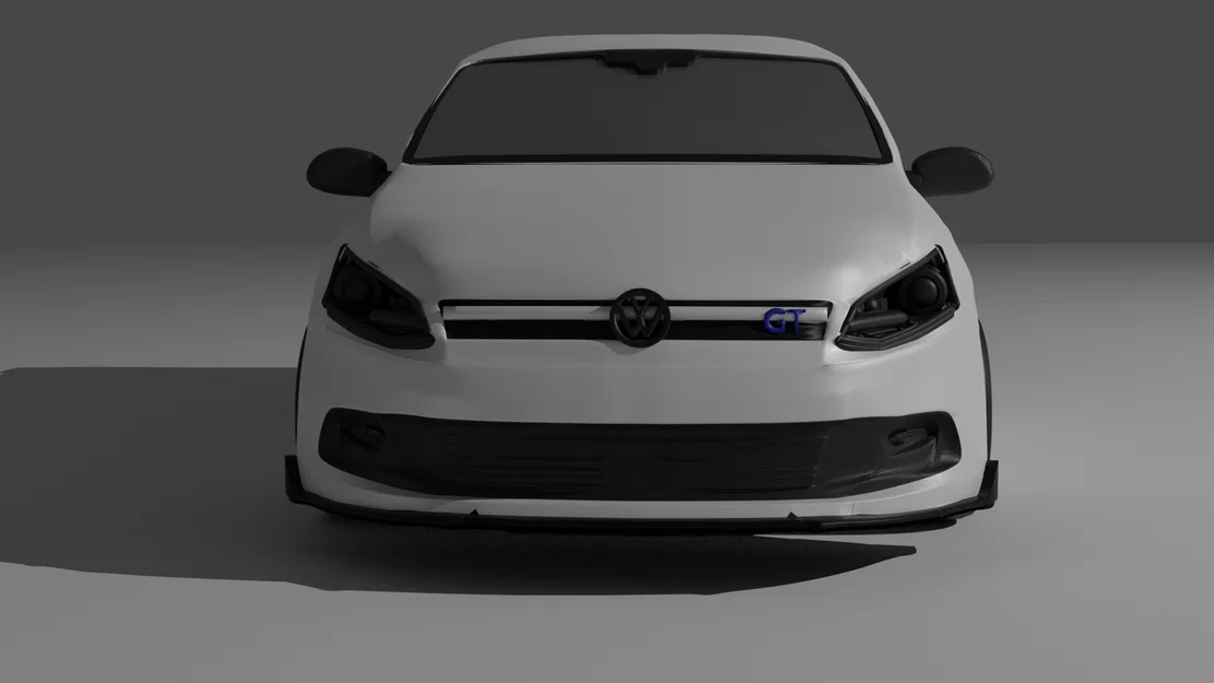 VW Polo Blue GT – mẫu 3D hạ gầm, thêm splitter & diffuser - Image 5