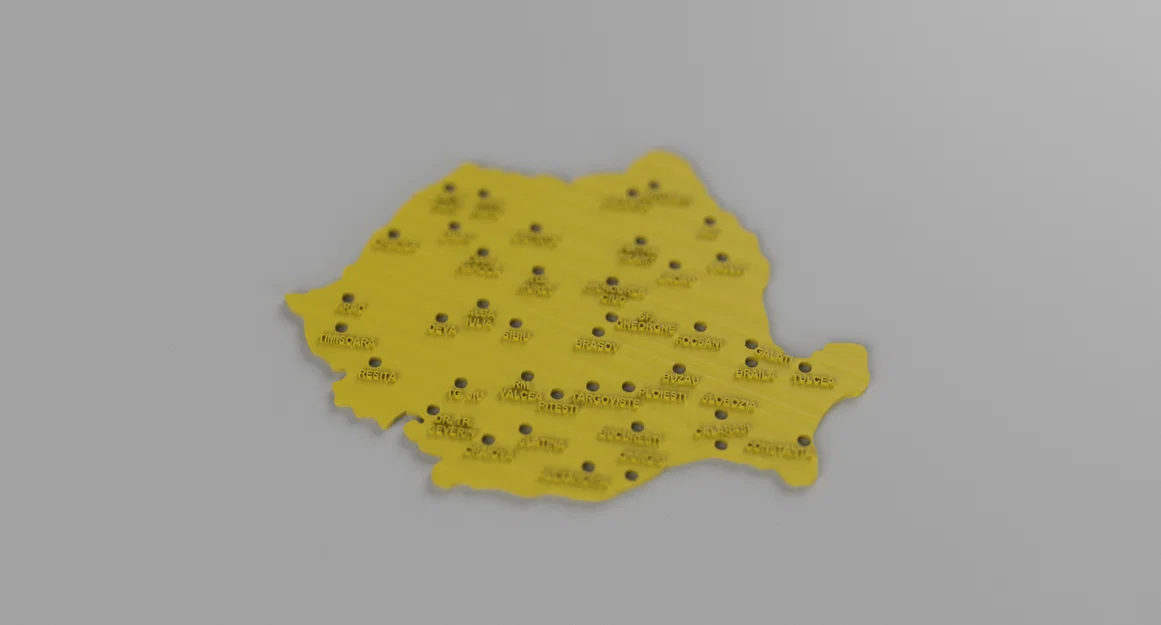 Khuôn mẫu bản đồ Romania (Sablon Harta Romaniei) in 3D cực tiện dụng - Image 1